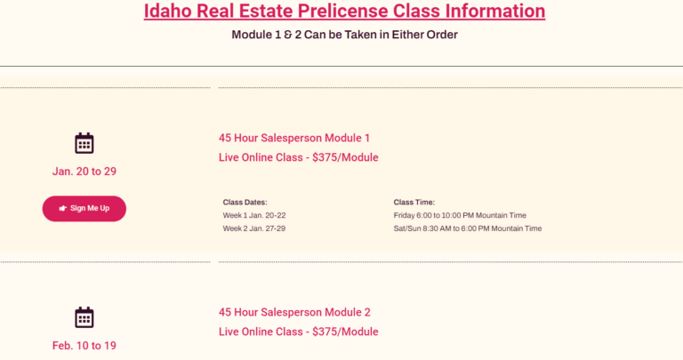 Idaho Real Estate License