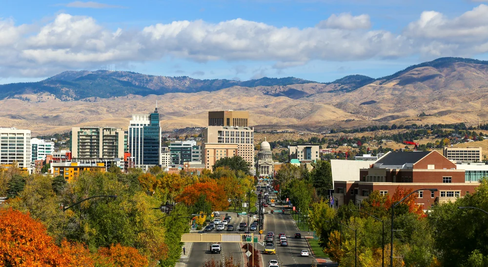 Boise, Idaho skyline and foothills